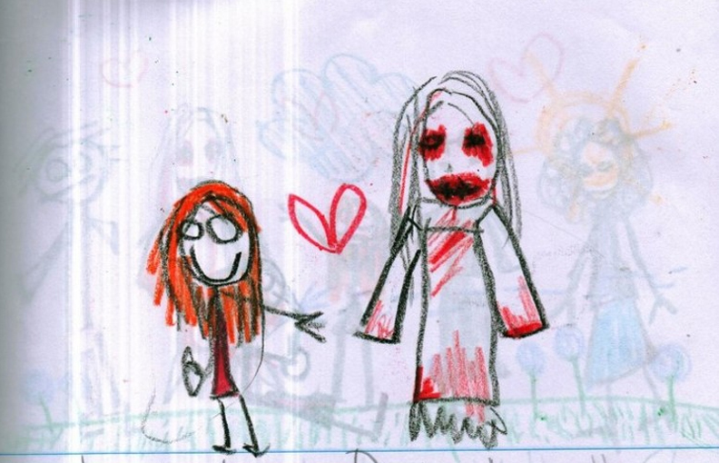 792x510 This Little Girls Disturbing Drawings Of Her Imaginary Friend Will