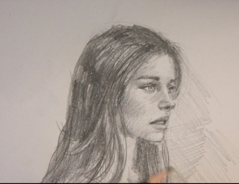 908x700 Drawing People Face Side View