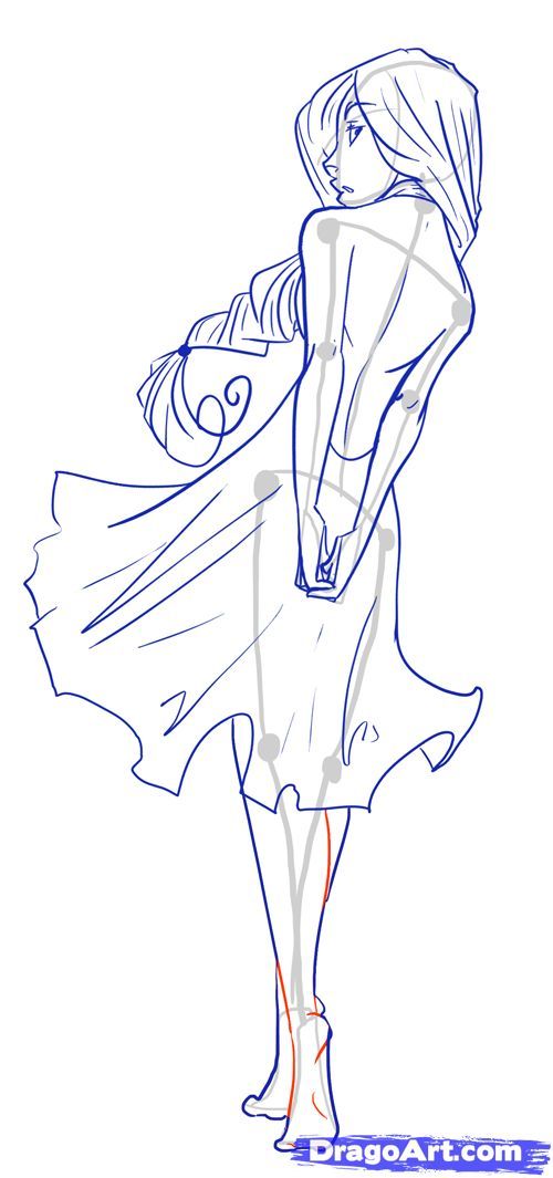 500x1065 How To Draw Female Figures, Draw Female Bodies, Step By Step