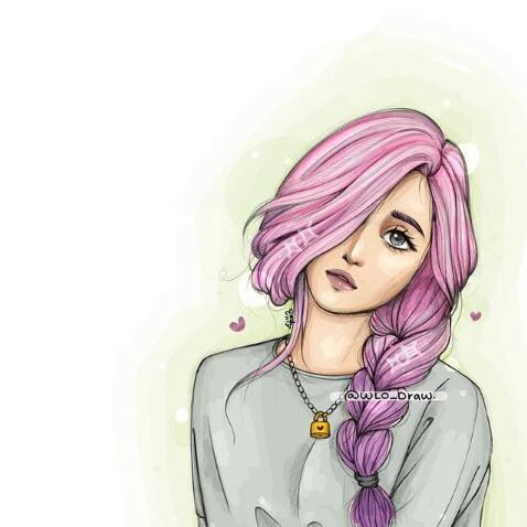 478x478 Art, Beauty, Drawing, Girl, Girly, Pink, Smile, Yesss, Mampamp,sh