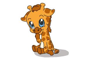300x200 How To Draw A Baby Giraffe
