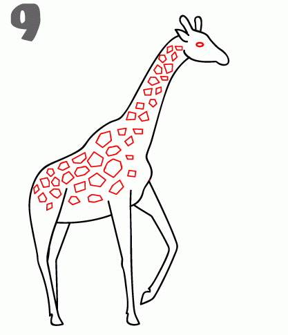 417x485 How To Draw A Giraffe How To Draw Giraffe