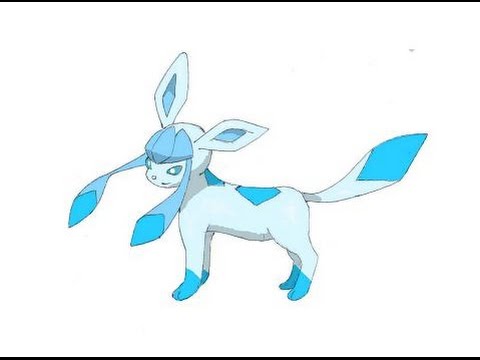 480x360 How To Draw Glaceon From Pokemon (Colored)