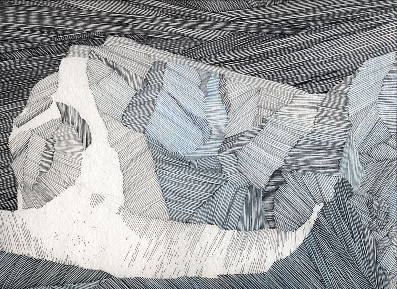 800x583 Inga Dorosz Iceberg2, Ink, Pencil And Goauche On Paper, 11x14