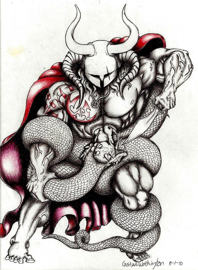 660x900 The Gladiator Champion Drawing By Gustavo Worthington