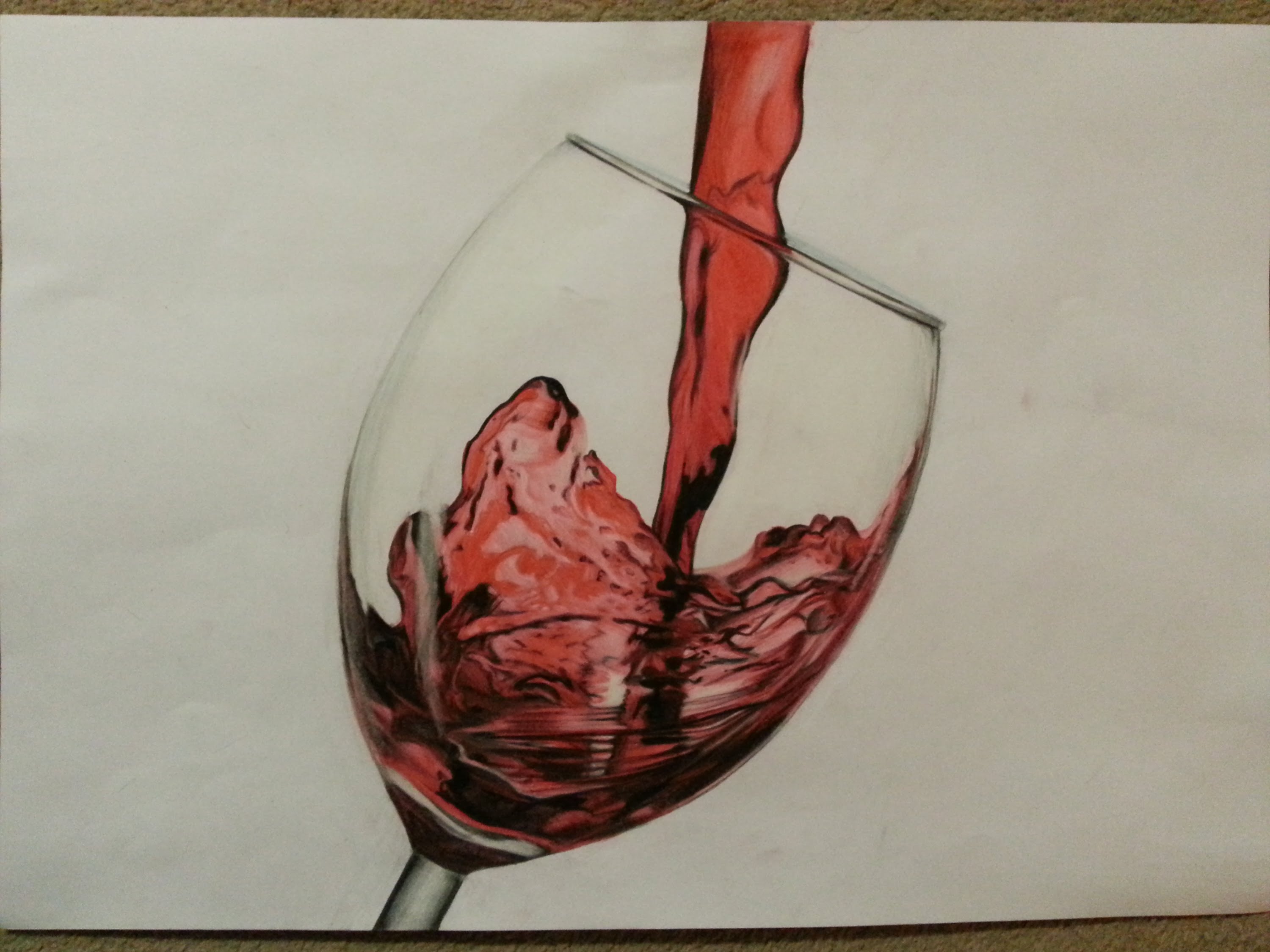 3000x2250 Time Lapse Wine Glass Drawing
