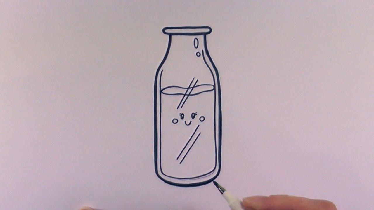 1280x720 How To Draw A Cartoon Bottle Of Milk