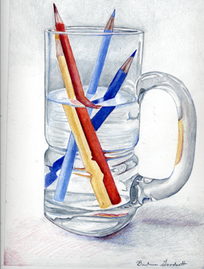 288x380 Gildow Inspired Pencils In A Water Glass