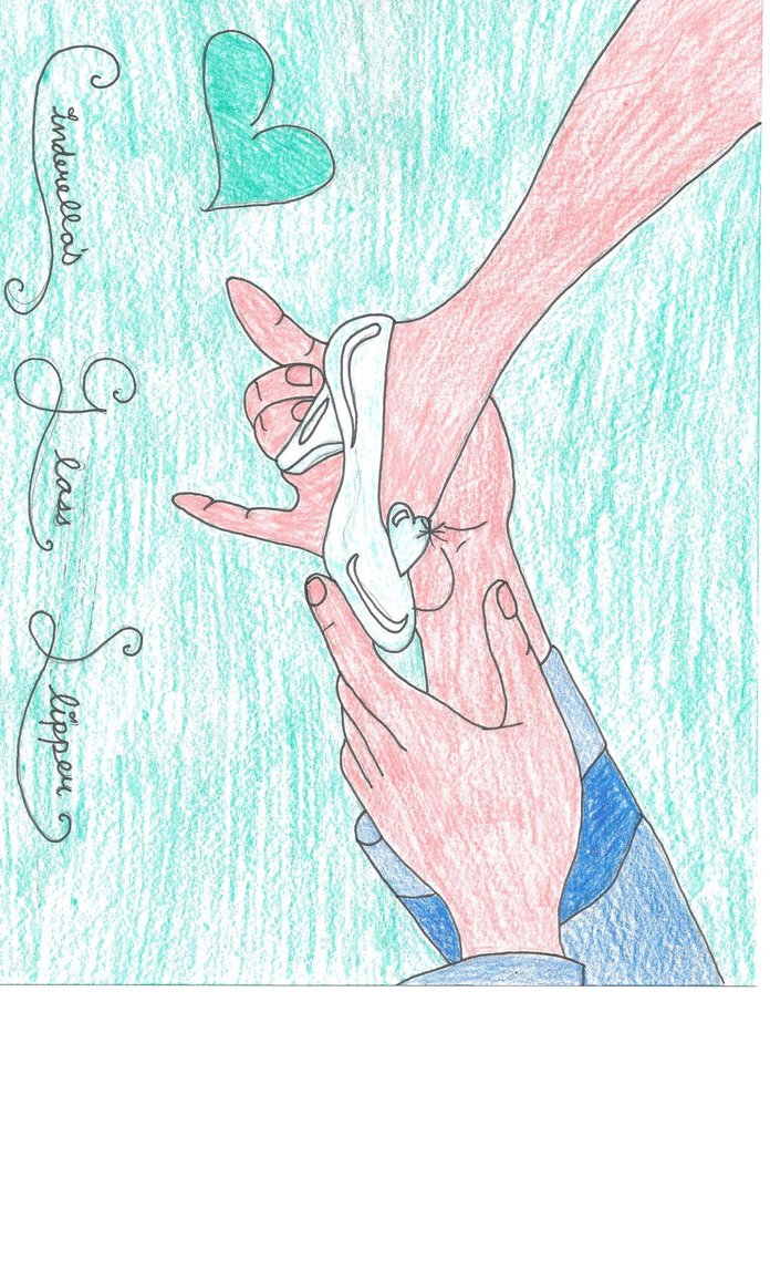 696x1147 Cinderella's Glass Slipper Drawing By Julietcapulet432