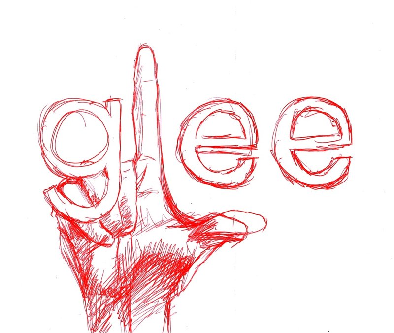 800x677 Glee Original Sketch By Peace Love Edward