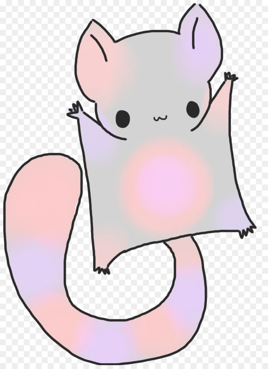 900x1240 Drawing Line Art Sugar Glider Clip Art