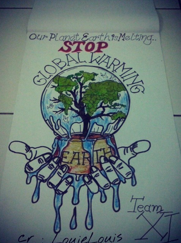 355x475 Manual Hand Drawing Stop Global Warming By Louisembunprastika