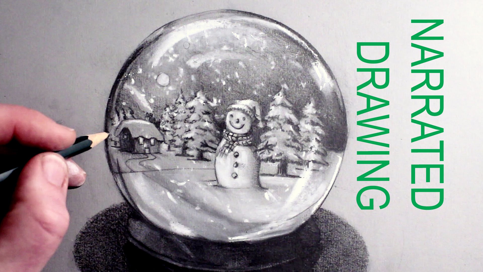 1920x1080 How To Draw A Snow Globe Narrated Drawing