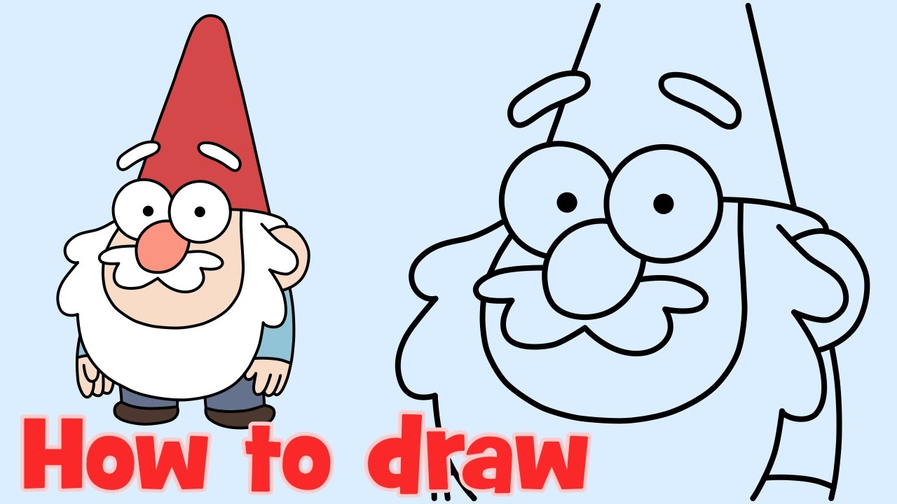 1280x720 How To Draw Gnome From Gravity Falls Characters Step By Step