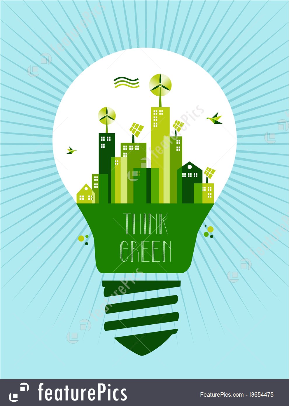 991x1392 Illustration Of Go Green City Idea Concept