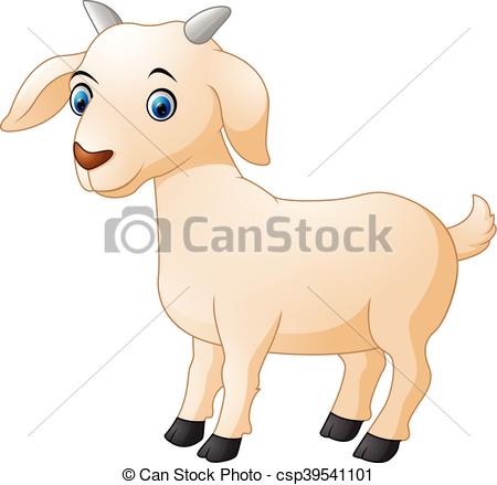 450x439 Vector Illustration Of Cute Goat Cartoon Vector Clipart