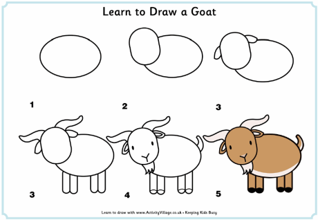 460x318 Pictures Goat Drawing For Kids,