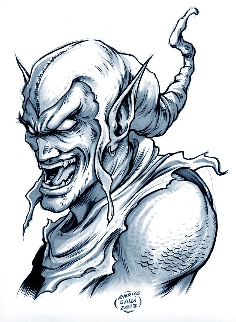 806x1100 Green Goblin Sketch By On @