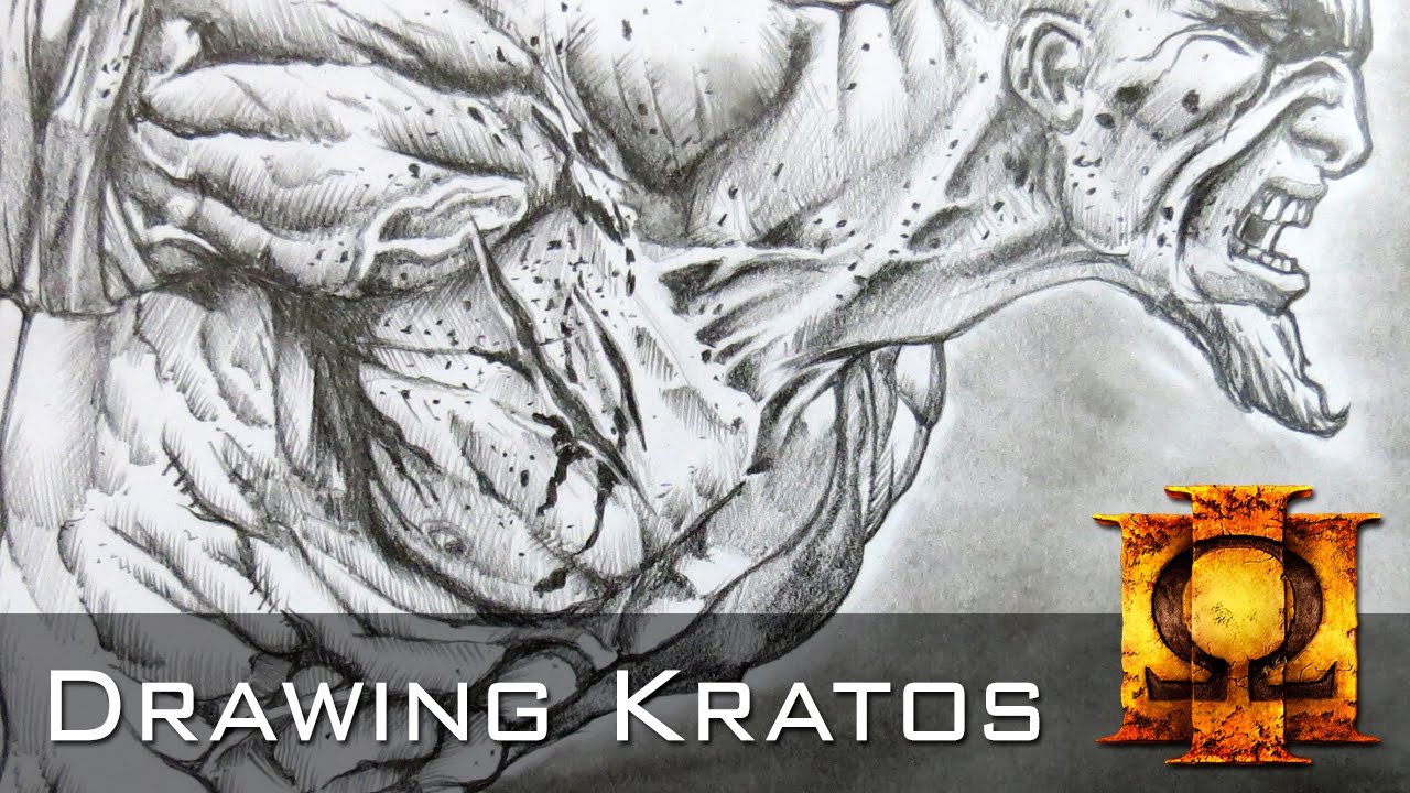 1280x720 How To Draw Kratos (God Of War) Comic Style Time Lapse