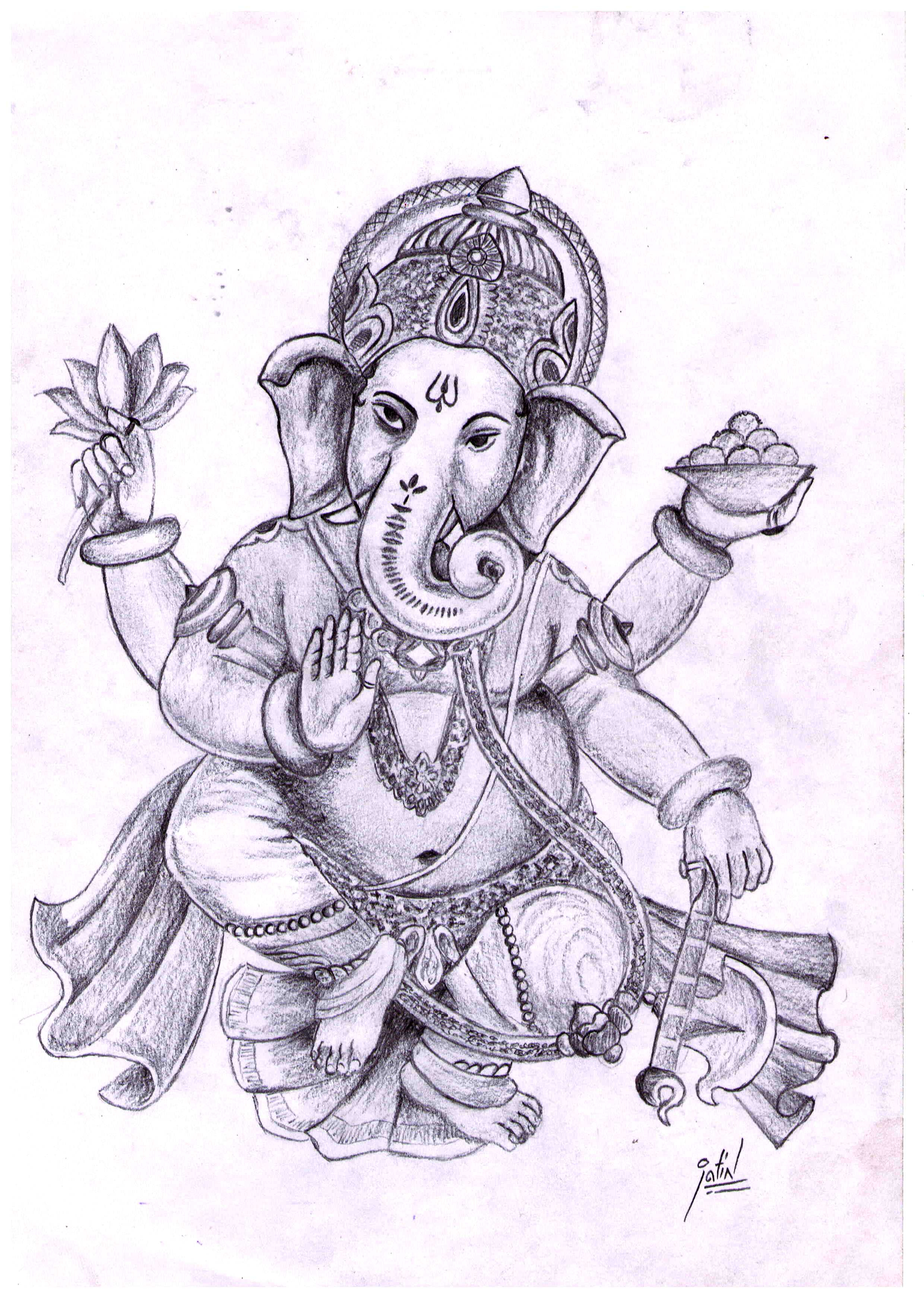 2480x3482 Drawing Of Lord Ganesha God Ganesh Drawings Free Download Clip
