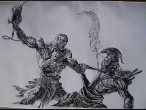 480x360 God Of War 2 Drawing