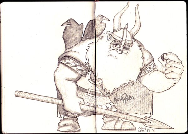 600x428 Daily Drawing 285 Odin Ken Rolston