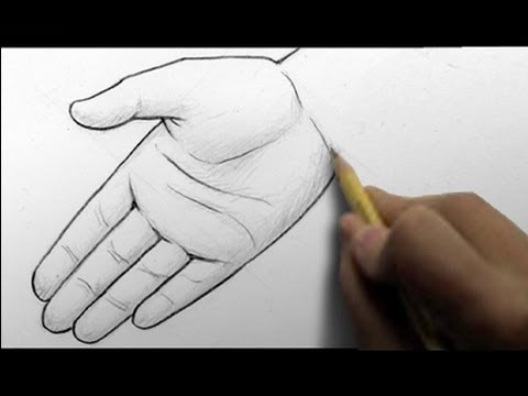 480x360 How To Draw Hands, 2 Ways (Open Palm, Writing)