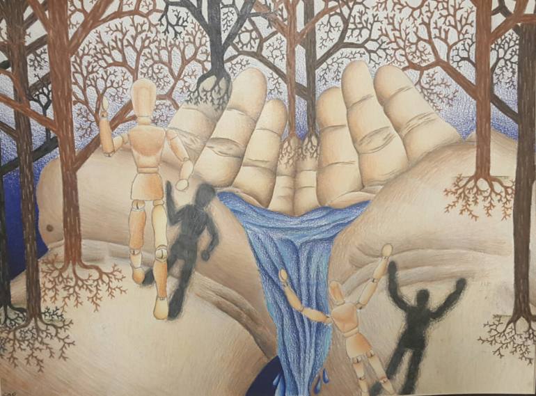 770x569 Saatchi Art In God's Hands. Drawing By Emily Renfrow