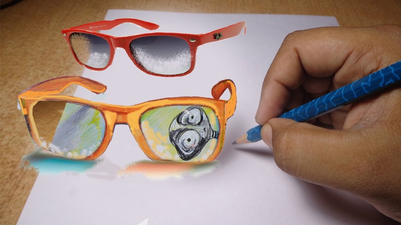 1280x720 How To Draw Goggles Funny Drawings How To Make A 3d Drawing