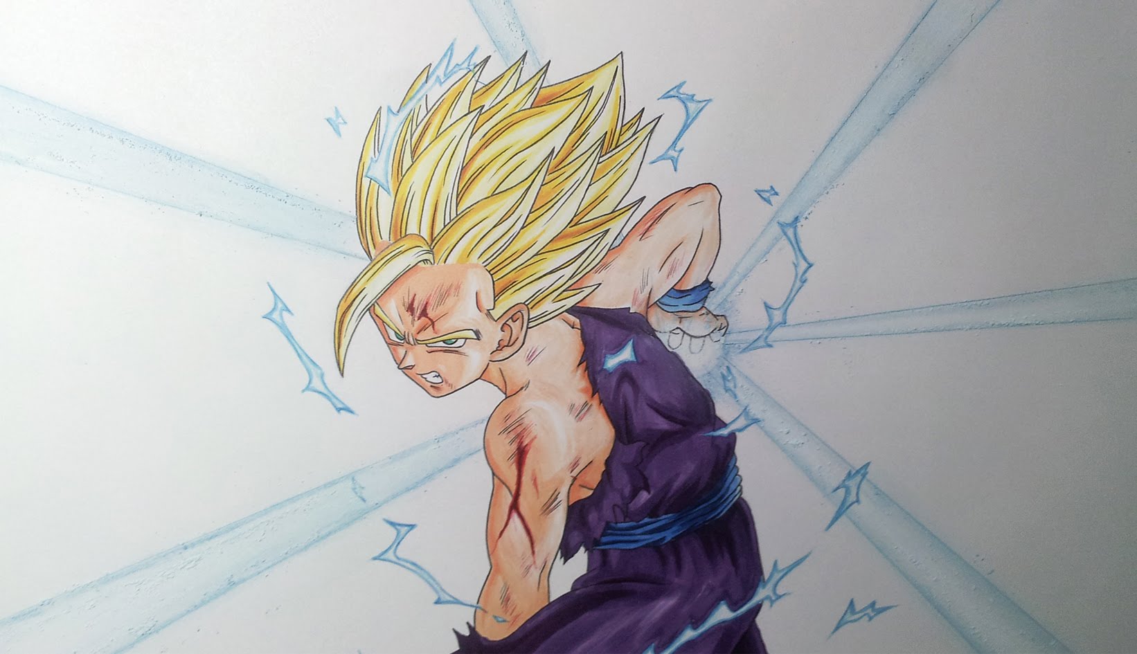 1642x945 Drawing Gohan Ssj2super Saiyan 2