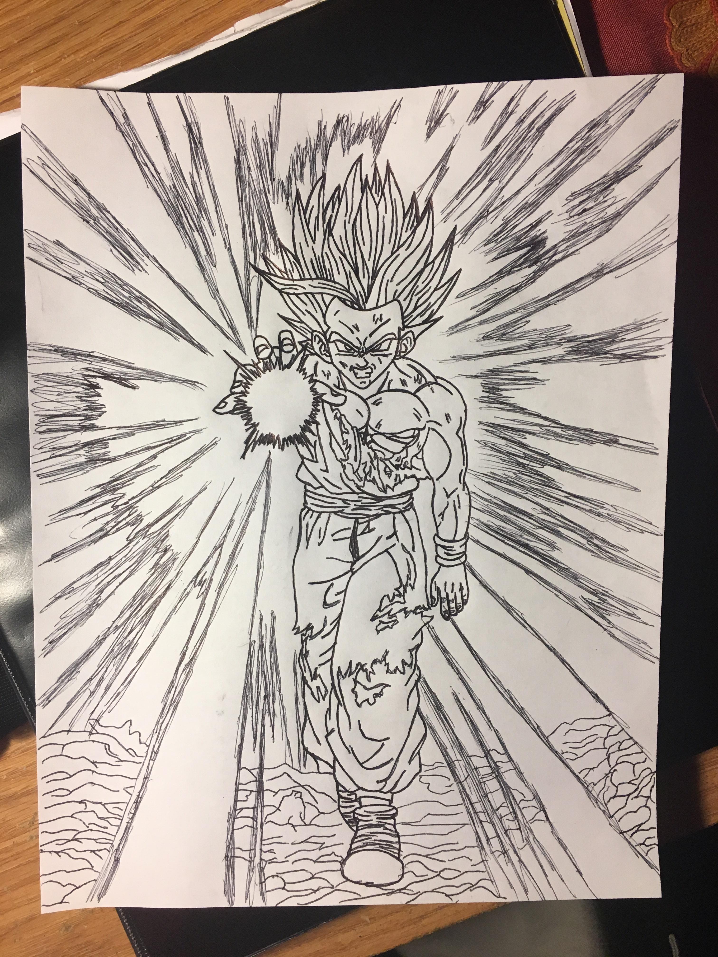 3024x4032 My Lr Gohan Drawing. How Did I Do Dbz
