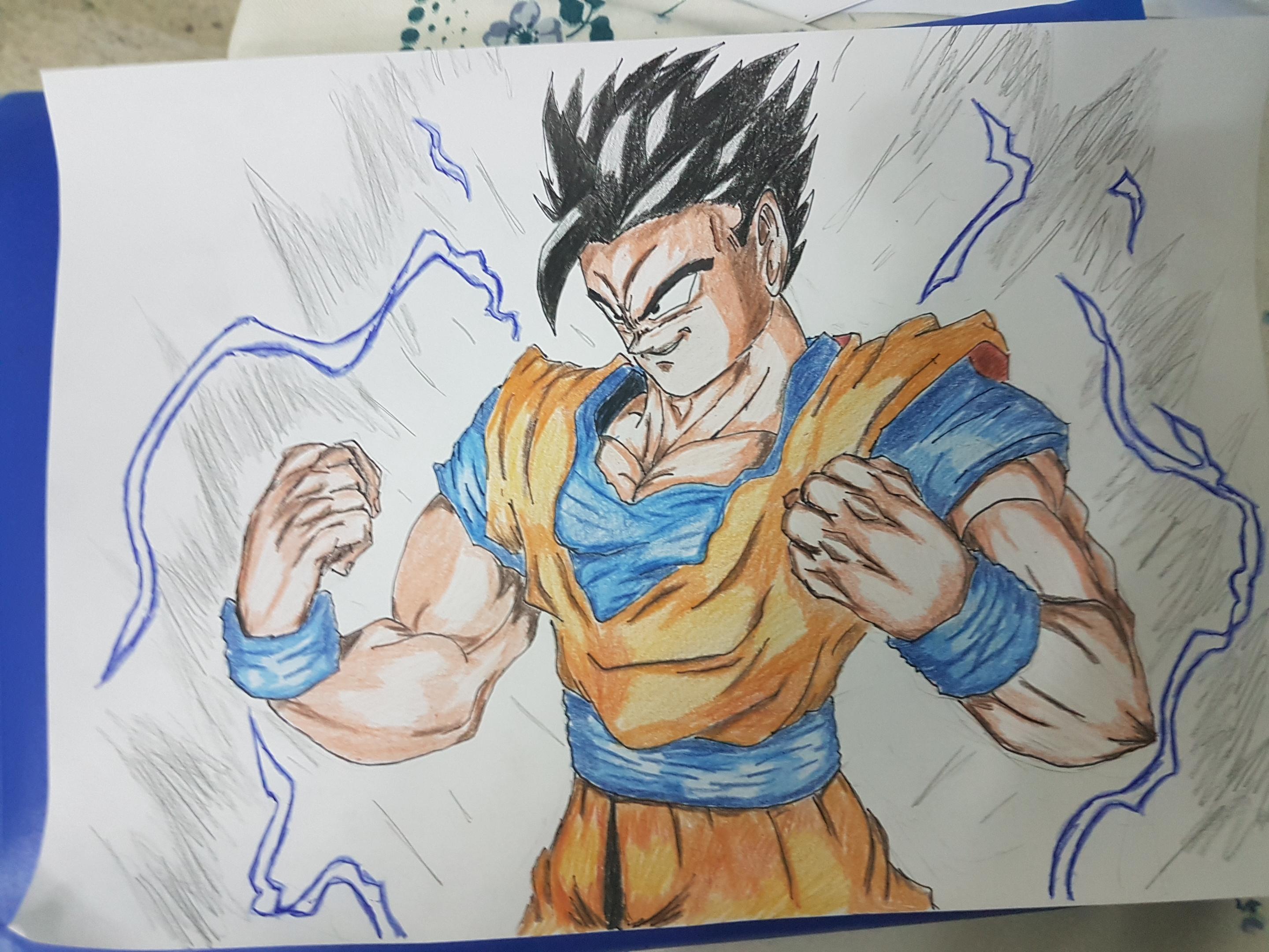 2880x2160 Fanart] Gohan Got Me So Hyped I Ended Up Drawing Him ! Dbz