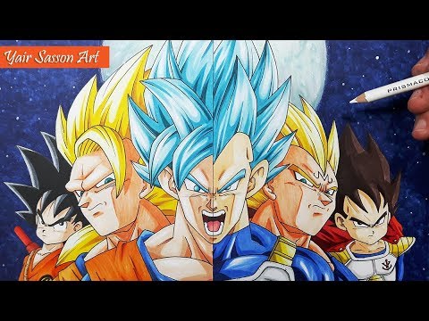 480x360 Drawing The Evolution Of Goku And Vegeta!