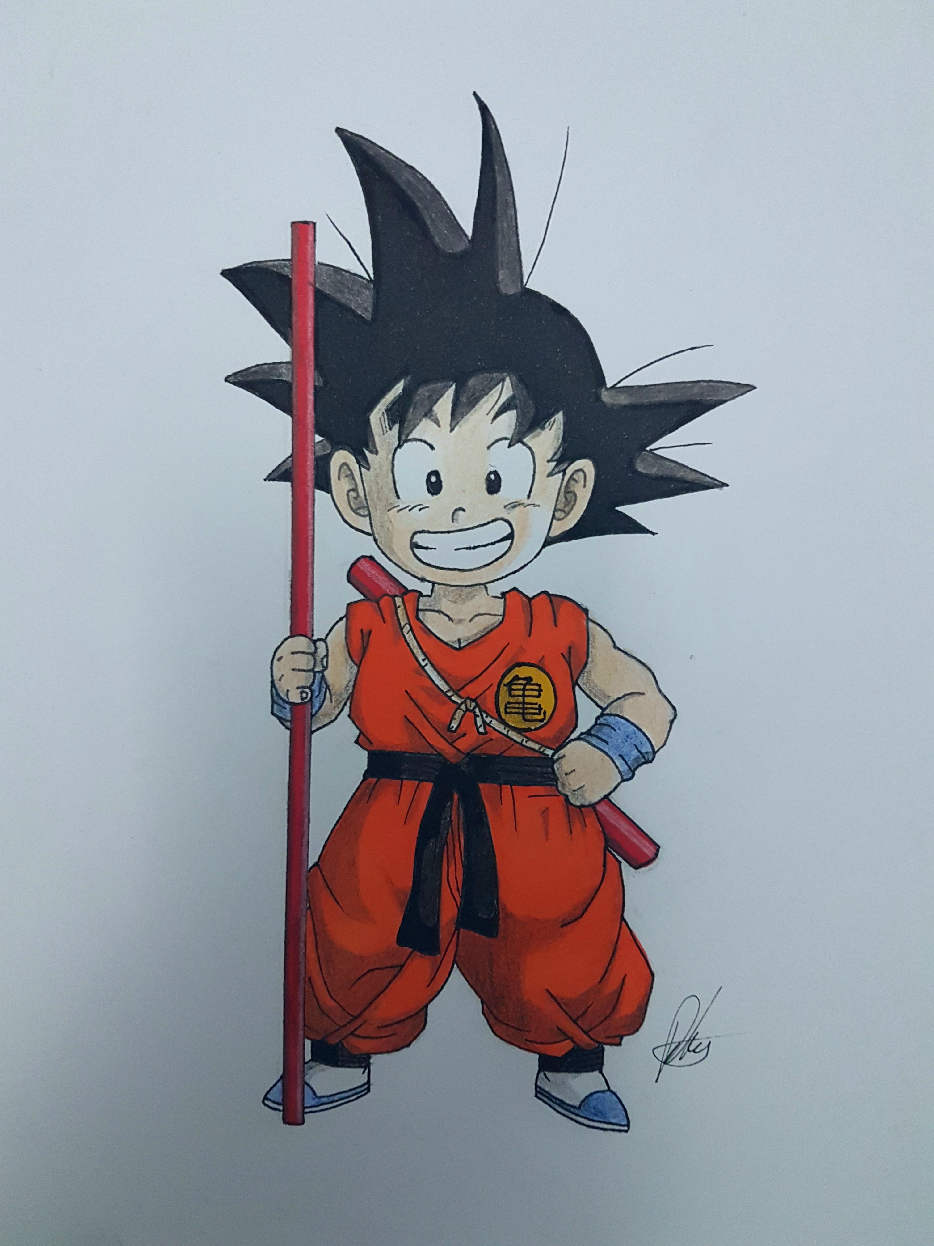 3024x4032 Oc] Kid Goku Drawing Dbz
