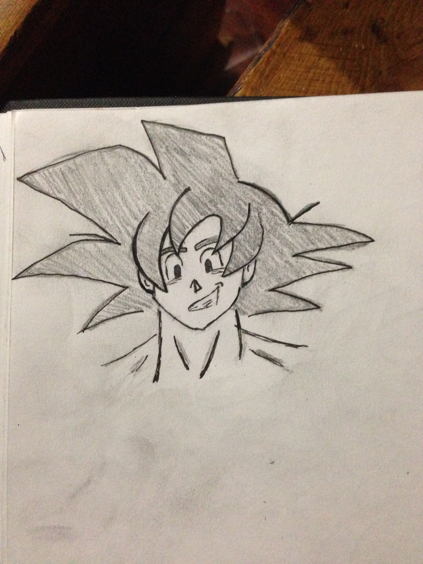 852x1136 Little Quick Goku Sketch Drawing Goku