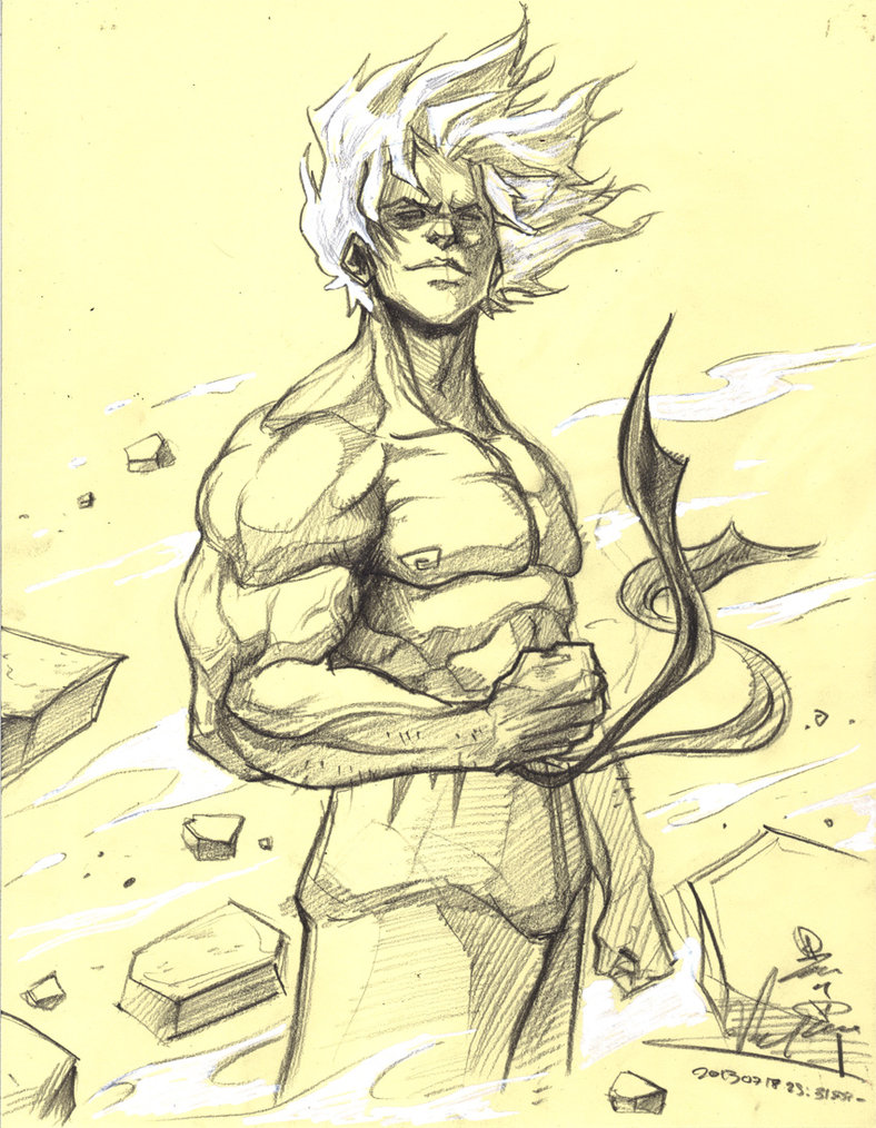 788x1014 Super Saiyan Goku Sketch By Raging Akujiki