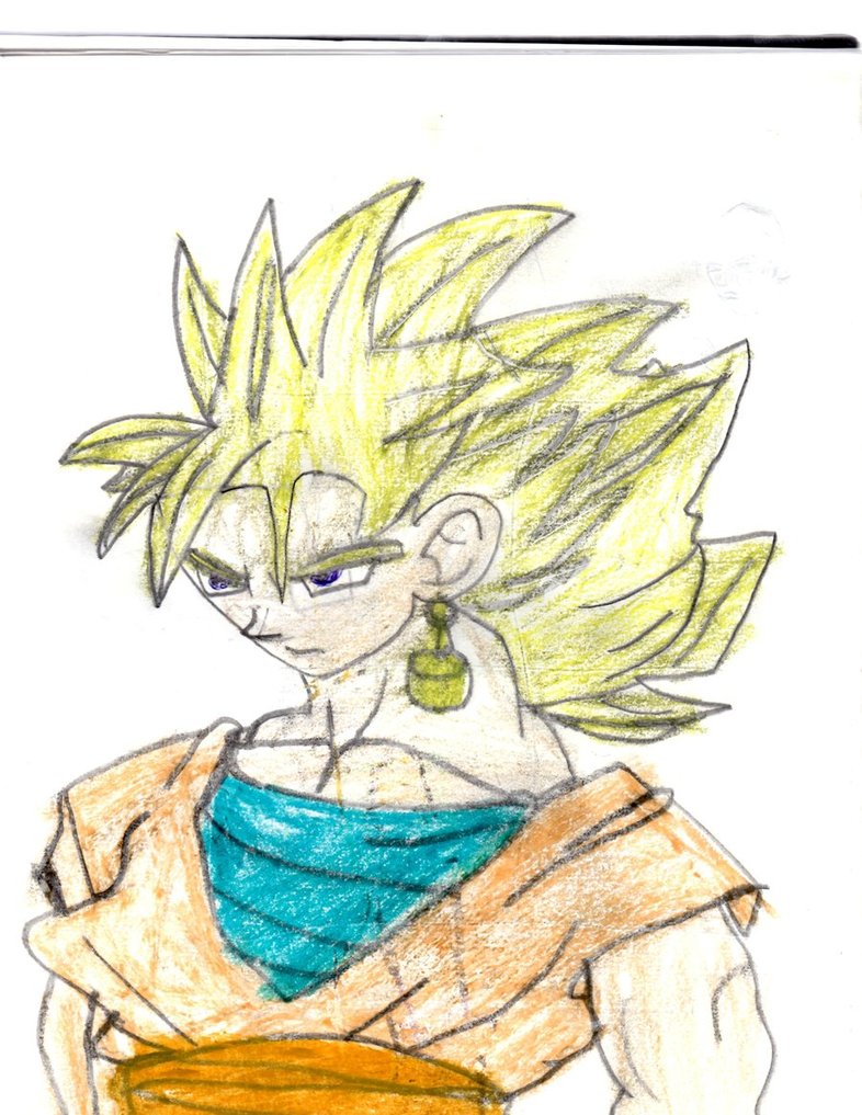 786x1017 Goku Ssj2 Drawing With Color By Sonichog6