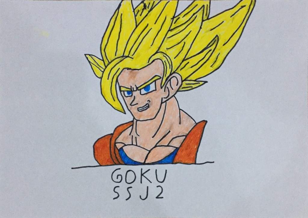 1024x728 Goku Super Saiyan 2 Drawing Dragonballz Amino