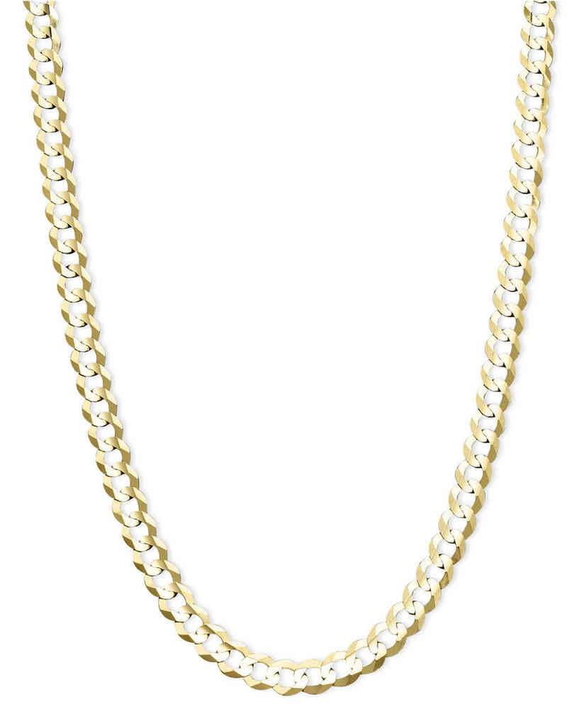 817x1000 Mens 20 Inch Diamond Cut 9ct Gold Curb Chain 23 Grams
