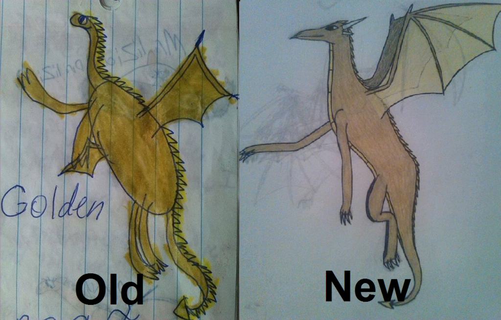1024x655 Drawing Comparisons The Golden Dragon By Dragonmage156