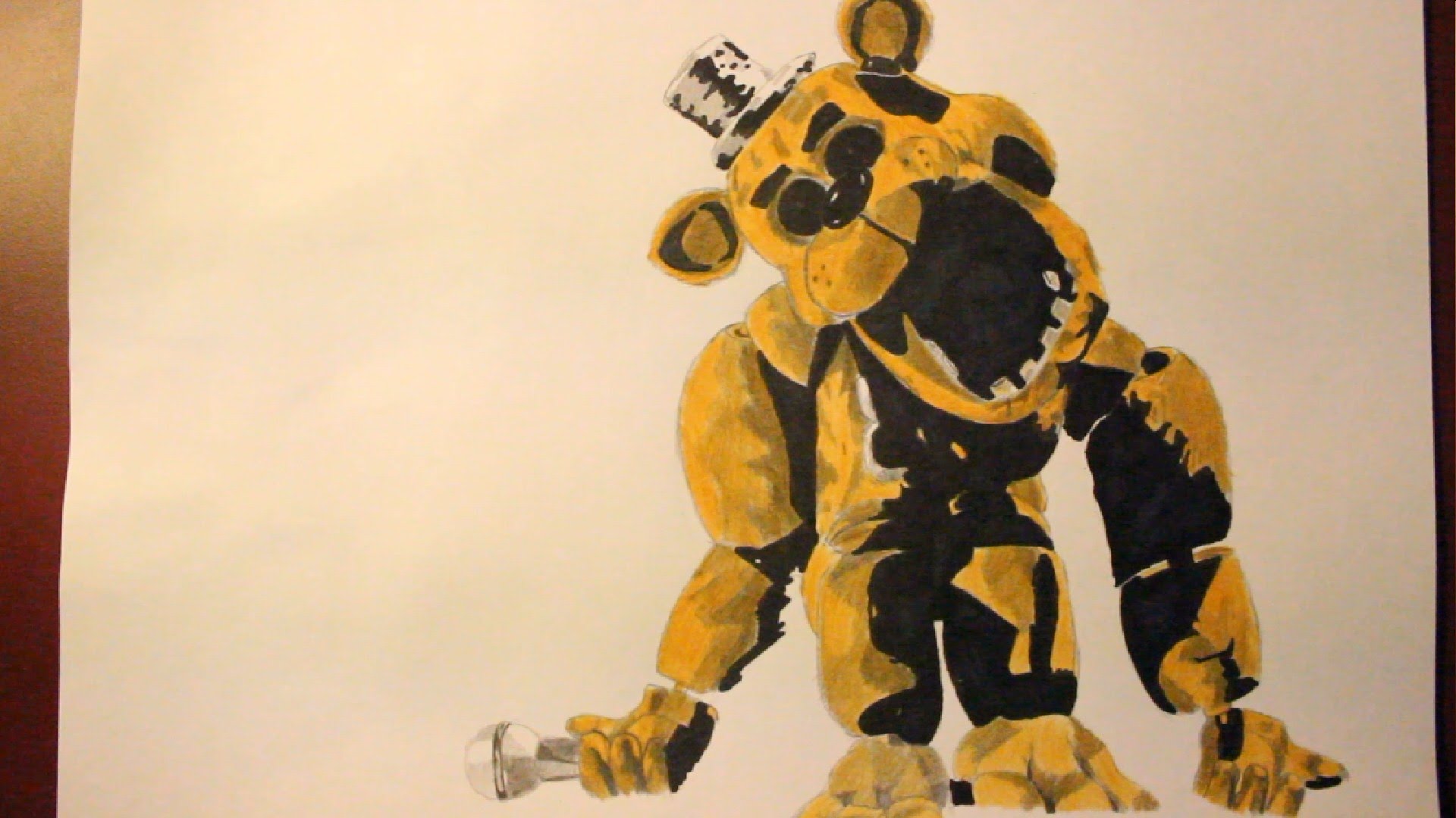 1920x1080 How To Draw Golden Freddy Frazbear From Five Nights At Freddy'S