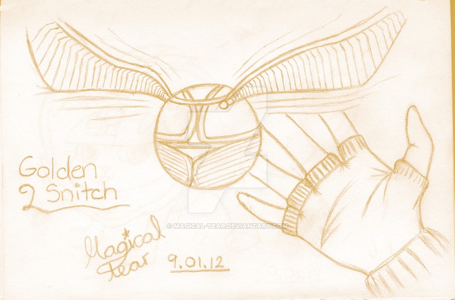 900x594 Golden Snitch Sketch By Magical Tear