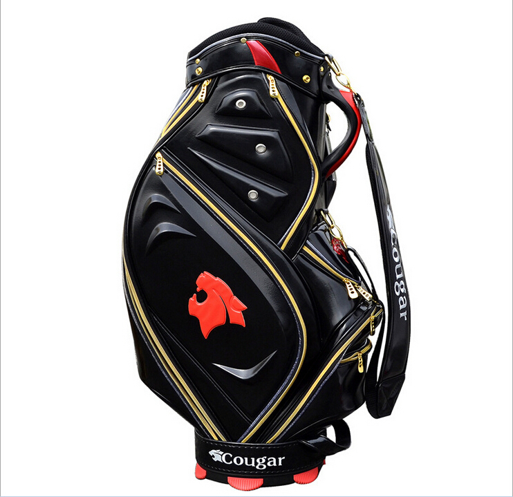 742x719 Cougar Standard Golf Bags,drawing Lines Leather Golf Staff Bag Pu