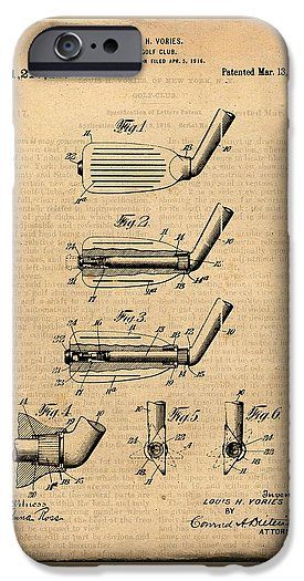 275x525 Sport Patents Antique Golf Club Patent Art Drawing Iphone 6s Case