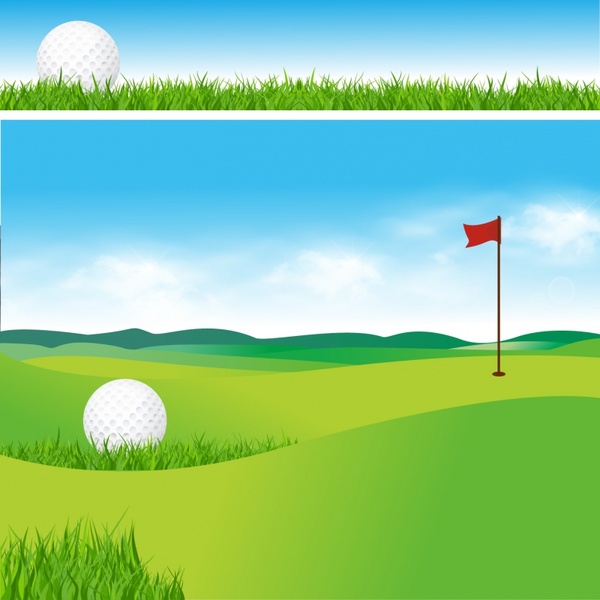 600x600 Golf Course Free Vector In Adobe Illustrator Ai ( Ai