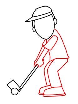 250x332 A Cartoon Golfer
