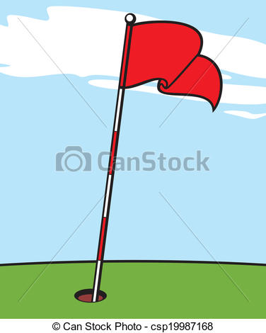 376x470 Illustration Of A Golf Flag Clip Art Vector