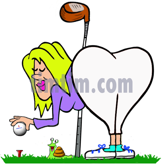 566x580 Free Drawing Of A Golf Lady From The Category Sports