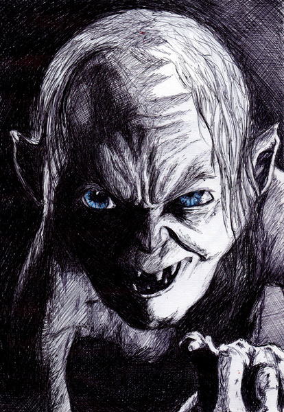 Gollum Drawing at GetDrawings | Free download