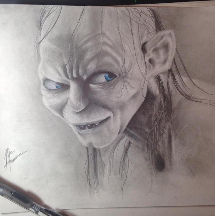 710x714 Gollum Drawing
